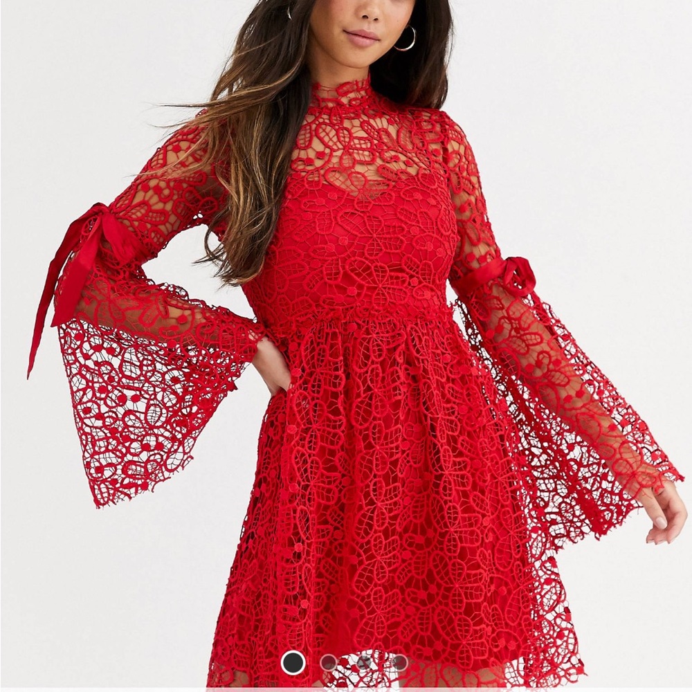 Gorgeous red net dress